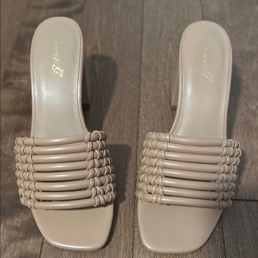 Saint G Beige Women's Slide Sandals